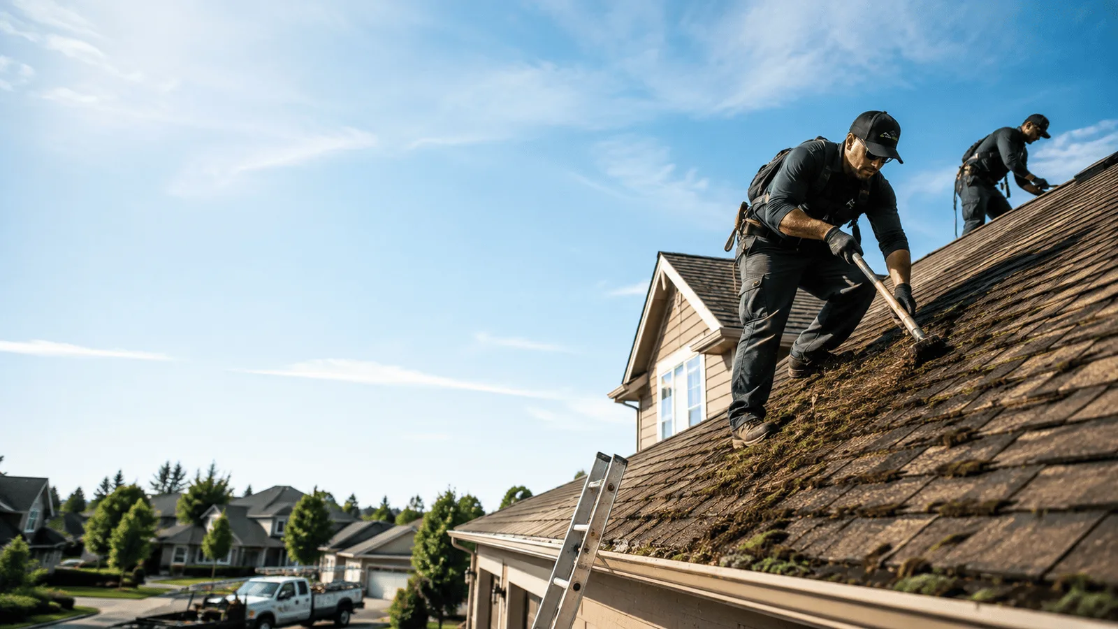 Roof Moss Removal in Cherry Valley, IL near me